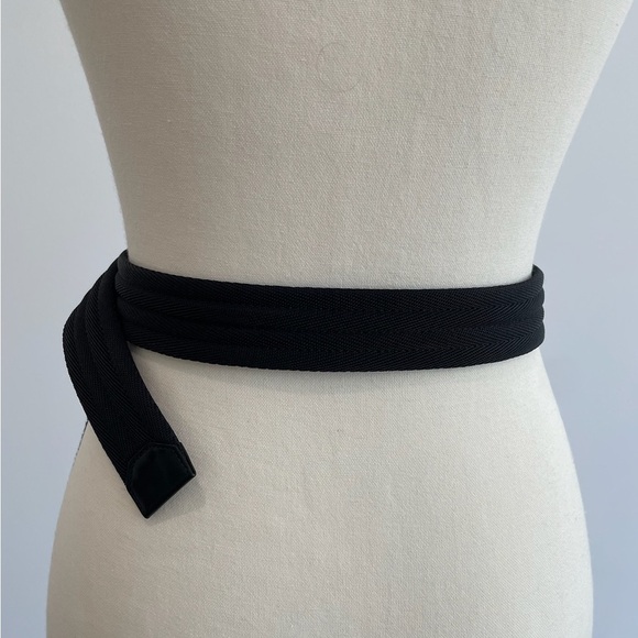 Prada Men’s Black Leather Belt with Silver Buckle main image 8